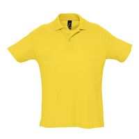 Рубашка поло мужская SUMMER 170 желтая с логотипом или изображением