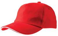 Бейсболка Unit Classic, красная с белым кантом с логотипом или изображением