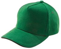 Бейсболка Unit Classic, ярко-зеленая с черным кантом с логотипом или изображением