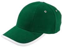 Бейсболка Unit Trendy, зеленая с белым с логотипом или изображением