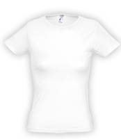 Футболка женская MIAMI 170 белая с логотипом или изображением