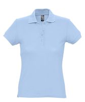 Рубашка поло женская PASSION 170 голубая с логотипом или изображением