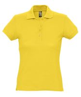Рубашка поло женская PASSION 170 желтая с логотипом или изображением