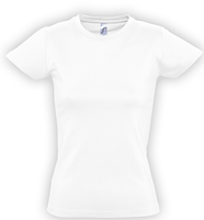 Футболка женская Imperial women 190 белая с логотипом или изображением
