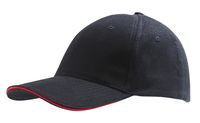 Бейсболка BUFFALO, черная с красным с логотипом или изображением