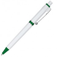 Ручка шариковая Raja, зеленая с логотипом или изображением