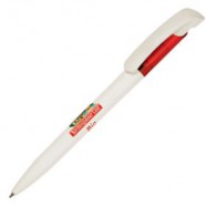 Ручка шариковая Bio-Pen, с красной вставкой с логотипом или изображением