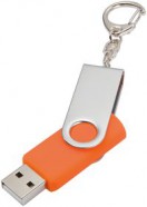Флешка Twist, оранжевая, 16 Гб с логотипом или изображением