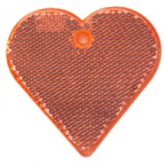 Пешеходный светоотражатель «Сердце», красный с логотипом или изображением