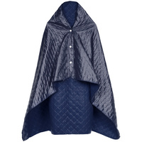 плед-пончо для пикника snapcoat, синий с логотипом или изображением