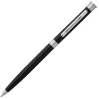 Ручка шариковая Reset, черная с логотипом или изображением