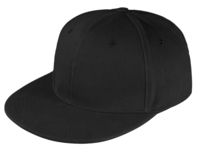 Бейсболка Unit Snapback с плоским козырьком, черная с логотипом или изображением