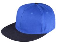 Бейсболка Unit Heat с плоским козырьком, двухцветная, ярко-синяя с черным с логотипом или изображением