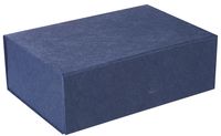 Подарочная коробка Twist, синяя с логотипом или изображением