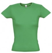 Футболка женская MISS 150 ярко-зеленая с логотипом или изображением