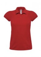 Рубашка поло женская Heavymill красная с логотипом или изображением