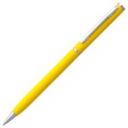 Ручка шариковая Hotel Chrome, ver.2, желтая с логотипом или изображением