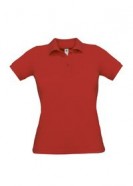 Рубашка поло женская Safran Pure красная с логотипом или изображением