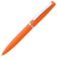 Ручка шариковая Bolt Soft Touch, оранжевая с логотипом или изображением