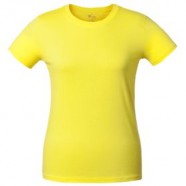 Футболка женская T-bolka Lady, желтая с логотипом или изображением