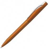 Ручка шариковая Pin Silver, оранжевая с логотипом или изображением