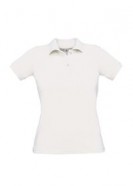 Рубашка поло женская Safran Pure белая с логотипом или изображением