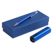 Набор Snooper: аккумулятор и ручка, синий с логотипом или изображением
