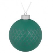 Елочный шар King, 10 см, зеленый с логотипом или изображением