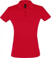 Рубашка поло женская PERFECT WOMEN 180 красная с логотипом или изображением