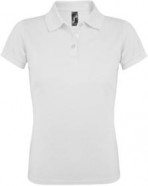 Рубашка поло женская PRIME WOMEN 200 белая с логотипом или изображением