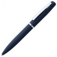 Ручка шариковая Bolt Soft Touch, синяя с логотипом или изображением