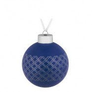 Елочный шар Queen, 8 см, синий с логотипом или изображением