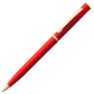 Ручка шариковая Euro Gold, красная с логотипом или изображением