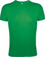 Футболка мужская приталенная REGENT FIT 150 ярко-зеленая с логотипом или изображением