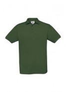 Рубашка поло Safran темно-зеленая с логотипом или изображением