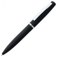 Ручка шариковая Bolt Soft Touch, черная с логотипом или изображением
