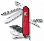 Офицерский нож CyberTool S, полупрозрачный красный с логотипом или изображением