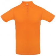 Рубашка поло мужская Virma light, оранжевая с логотипом или изображением
