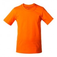 Футболка детская T-Bolka Kids, оранжевая с логотипом или изображением