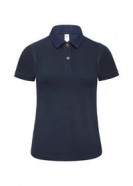 Рубашка поло женская DNM Forward темно-синяя/джинс с логотипом или изображением