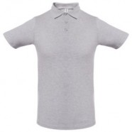 Рубашка поло мужская Virma light, серый меланж с логотипом или изображением