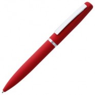 Ручка шариковая Bolt Soft Touch, красная с логотипом или изображением