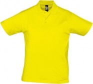 Рубашка поло мужская Prescott men 170, желтая (лимонная) с логотипом или изображением