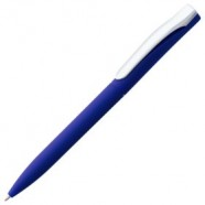 Ручка шариковая Pin Soft Touch, синяя с логотипом или изображением