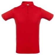 Рубашка поло мужская Virma light, красная с логотипом или изображением
