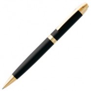 Ручка шариковая Razzo Gold, черная с логотипом или изображением