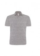 Рубашка поло Heavymill серый меланж с логотипом или изображением