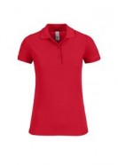 Рубашка поло женская Safran Timeless красная с логотипом или изображением