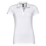 Рубашка поло PATRIOT WOMEN белая с красным с логотипом или изображением