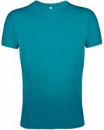 Футболка мужская приталенная REGENT FIT 150 винтажный синий с логотипом или изображением